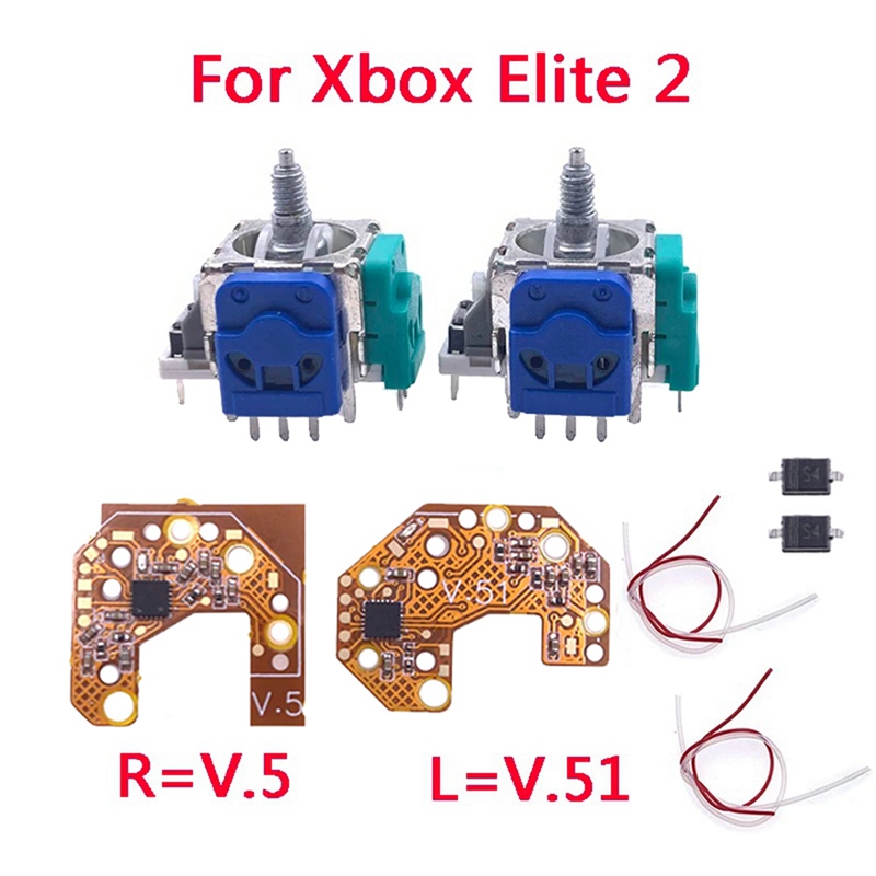 Xbox Elite Controller - Practical 2PCS Hall Joystick+Calibration Board for