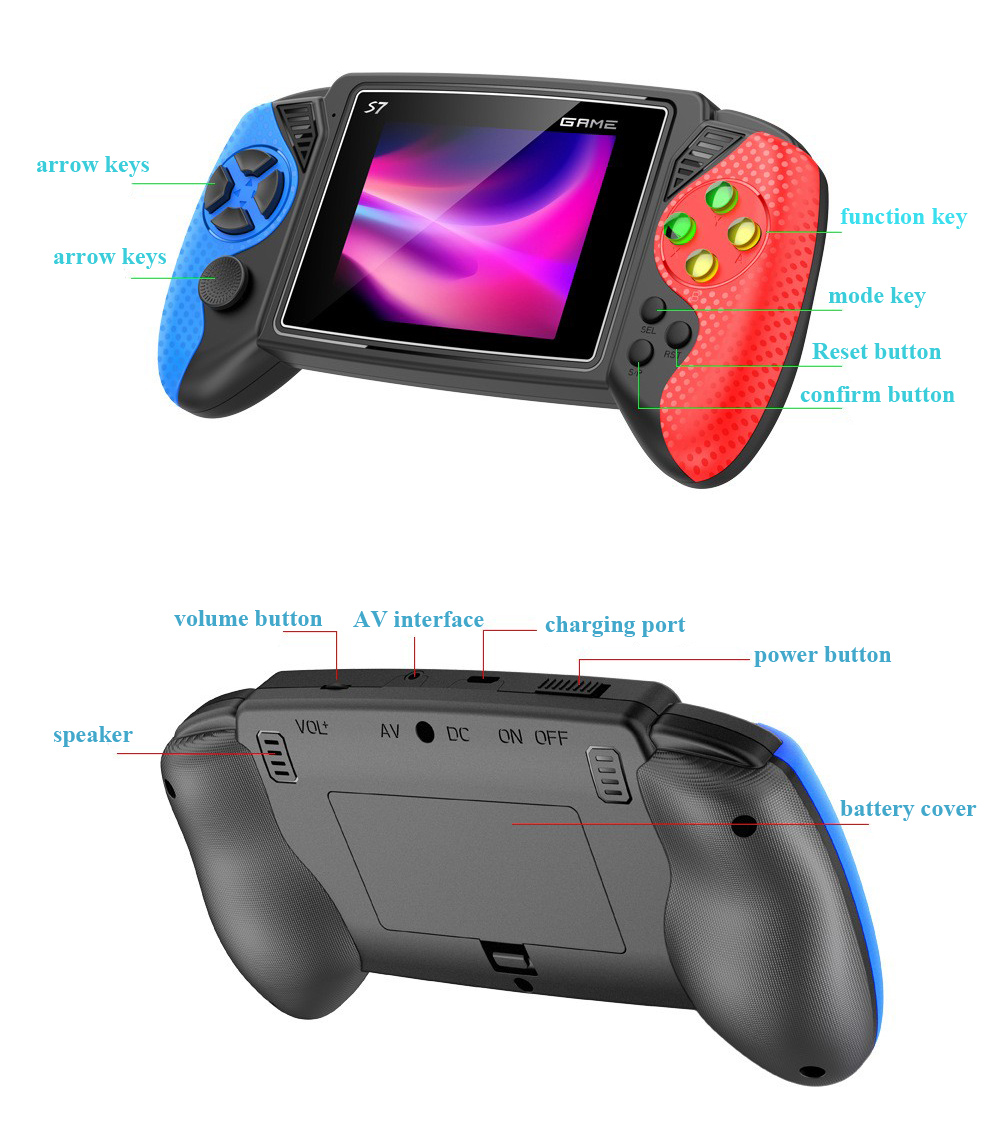 S7 Retro Handheld Game Console - огляд і ціна Gaming Console For Kids